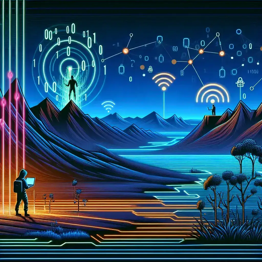 "Infographic illustrating the methods hackers use to deploy spyware for monitoring targets, highlighting techniques such as phishing, malware, and remote access."